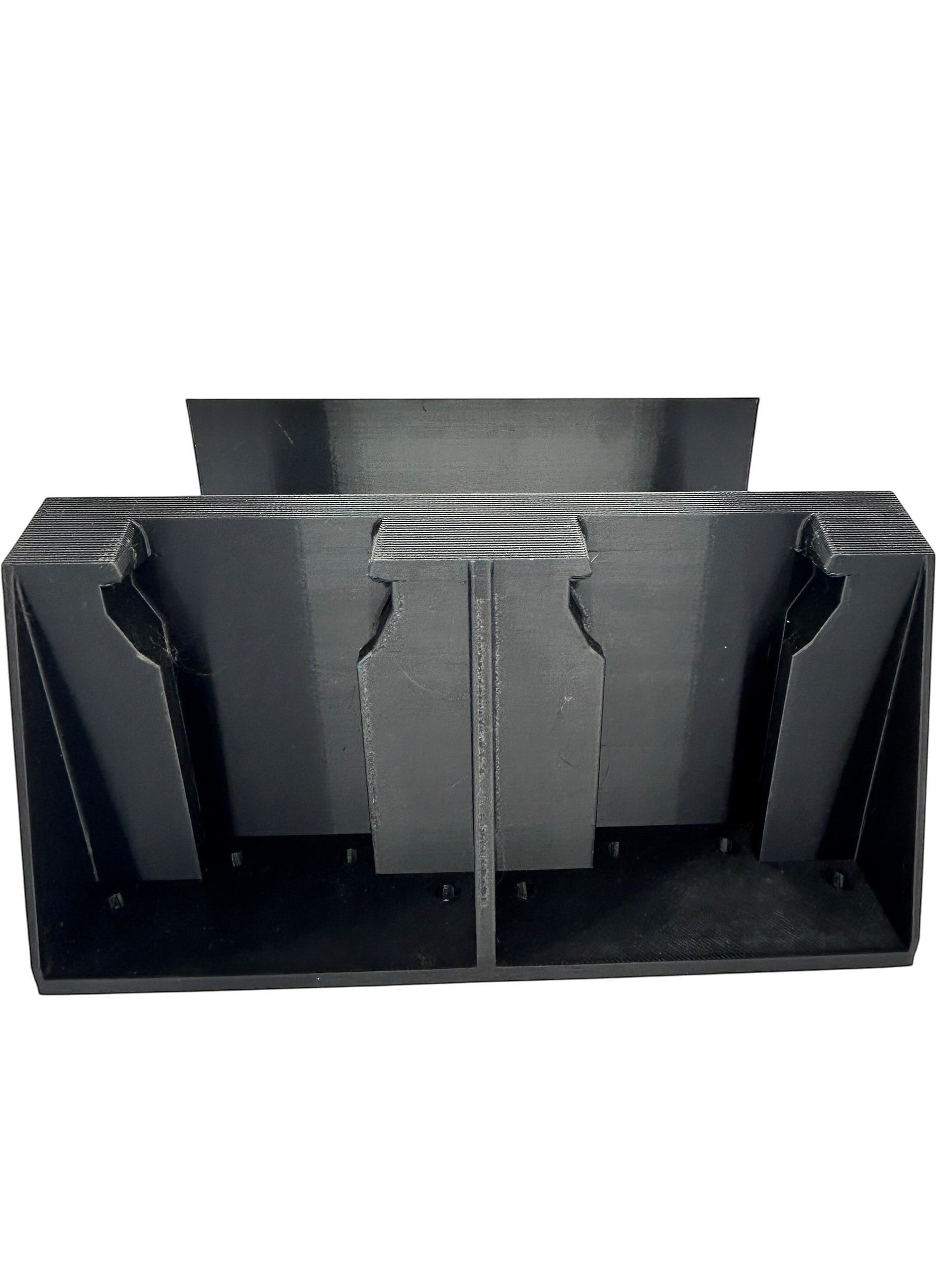 Cold Composites black composite M18 battery holder attachment, holds 4 batteries, modular design.