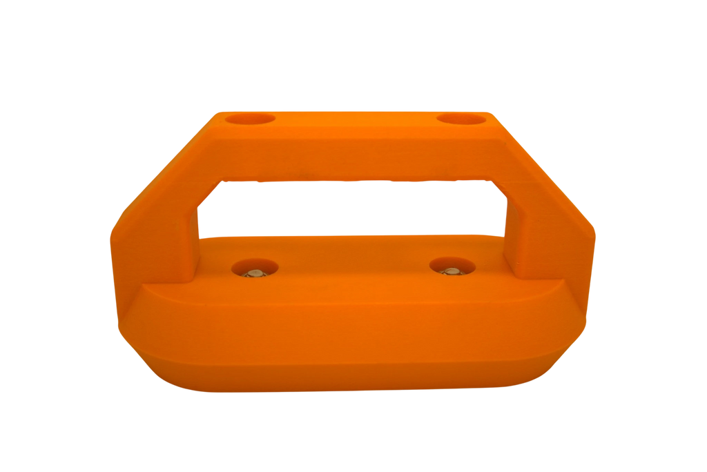 Cold Composites MagLug modular magnetic handle in bright orange, 150 lb pull force, impact-resistant construction.