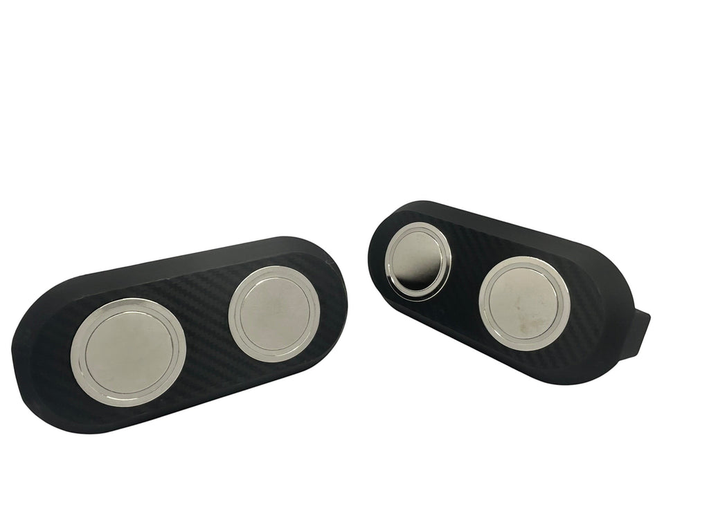 Cold Composites 2x MagLug modular magnetic handles with carbon fiber composite casing and silver magnetic discs.