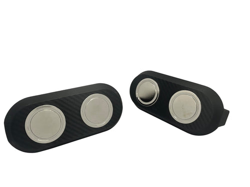 Cold Composites 2x MagLug modular magnetic handles with carbon fiber composite casing and silver magnetic discs.