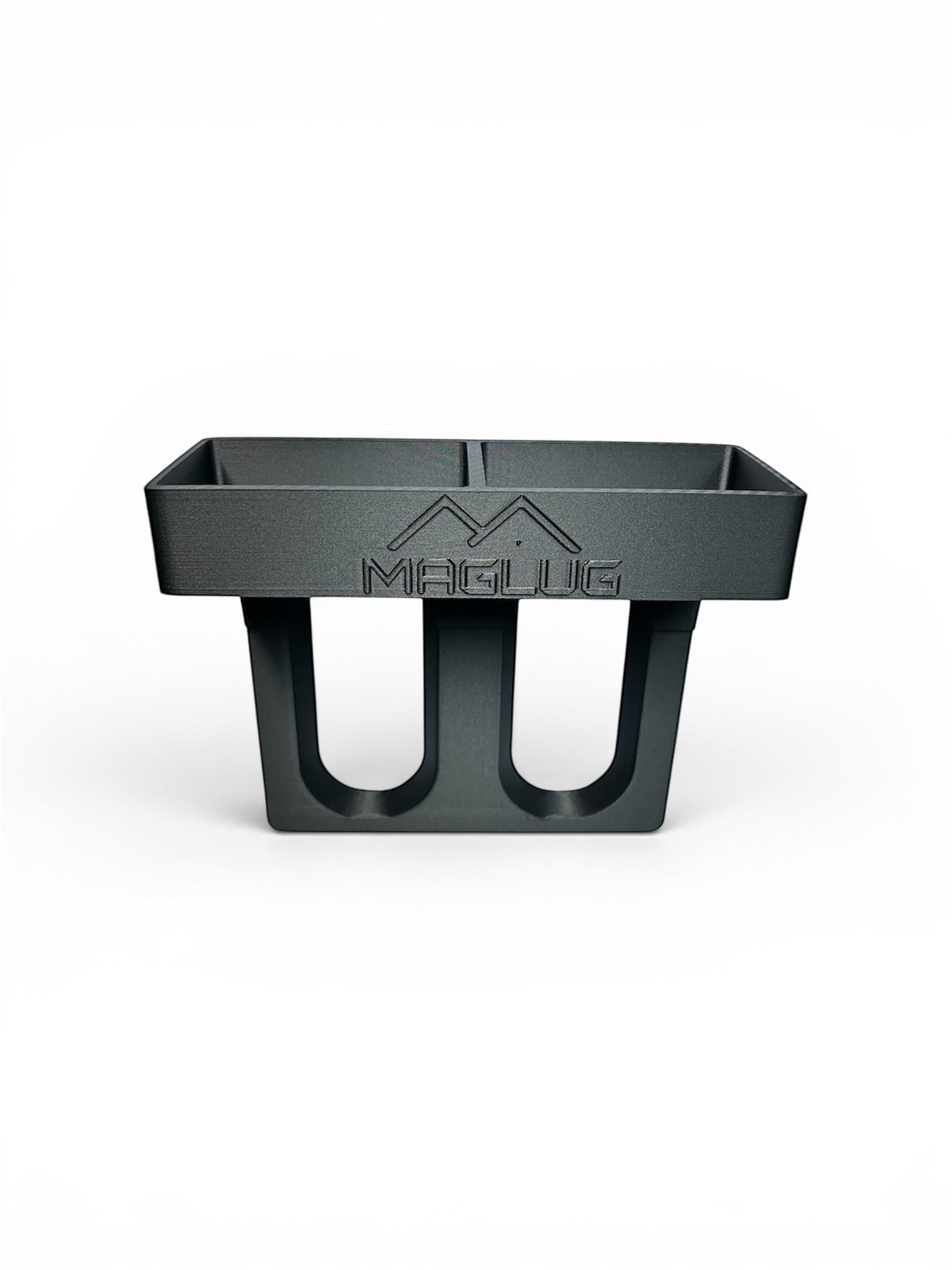 Cold Composites MagLug Magnetic Workstation, a carbon fiber reinforced composite tool holder in matte black.